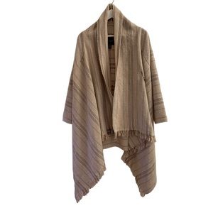 Scotch and Soda Women’s Waterfall Flowy Cardigan Size Small Tan Stripes Boho